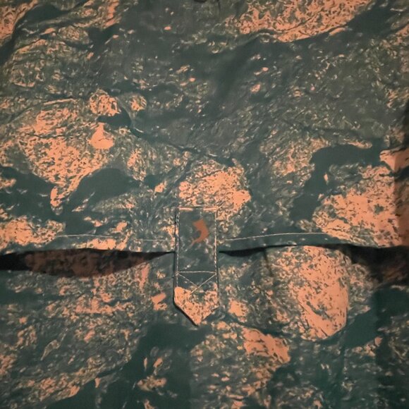 Reel Legends Men's Small Fishing shirt in teal waves-SALTWATER 11 - Picture 3 of 12